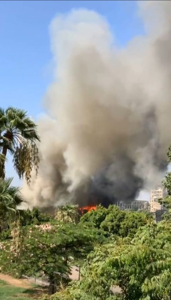 حريق مركب الزمالك